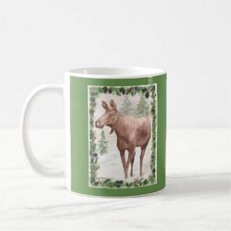 Café Alces clásicos del navidad de la taza