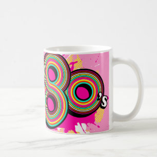 Café Alcohol de la taza retra del logotipo rosado de