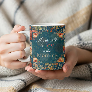 Café Alegría en la Mañana – Taza Cristiana de Floral Ot