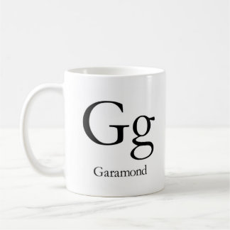 Café Alfabeto de la taza de la tipografía - Garamond