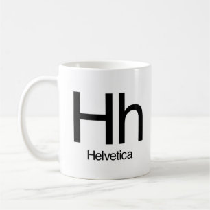 Café Alfabeto de la taza de la tipografía - Helvética