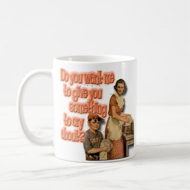 Café Algo llorar cerca de 11 onzas. Taza (Izquierda)