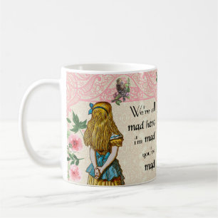 Café Alicia en la taza de la cita doble del país de la