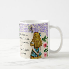 Café Alicia en la taza de la cita doble del país de las