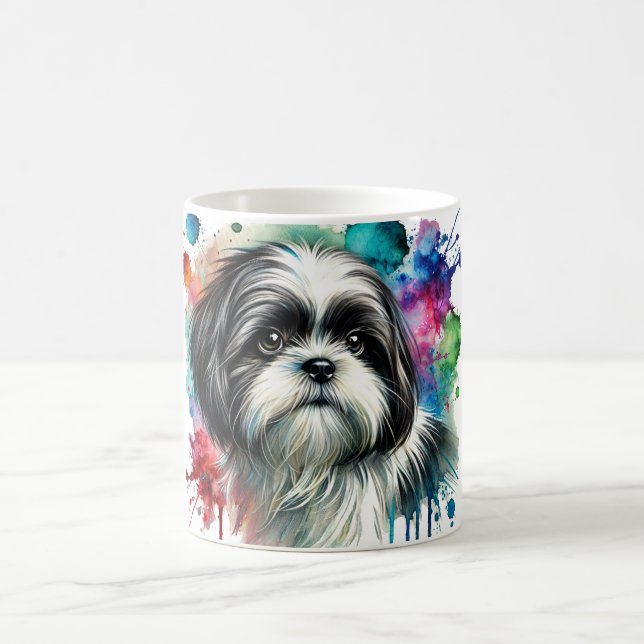 Café 🐾 Amantes de Shih Tzu, ¡esta taza es para ti! 🐾 (Centro)