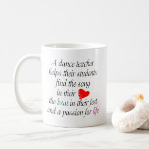 Café Ame enseñar a la taza de la danza