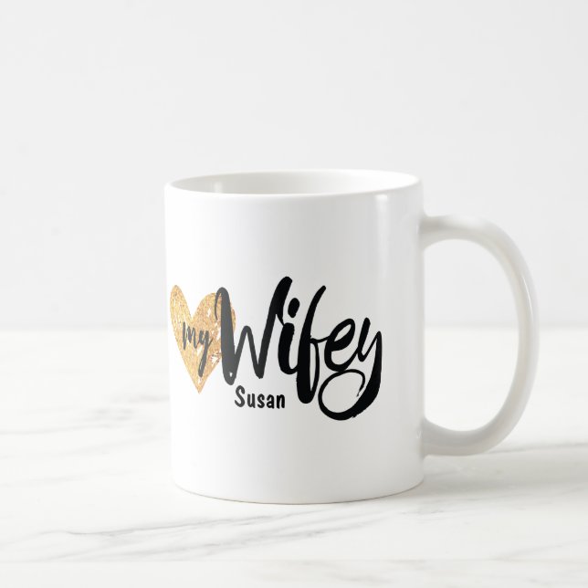 Café Ame mi Wifey de su taza del corazón del marido (Derecha)