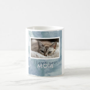 Café Ámele taza azulverde de encargo de la foto del