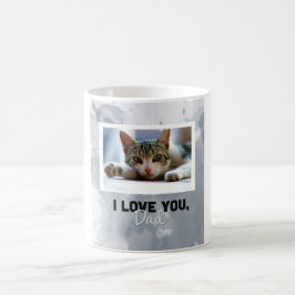 Café Ámele taza gris de encargo de la foto del gato del