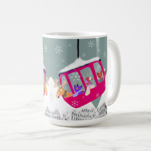 Café Amigos Animales Lindos en Taza de Teleférico de Es