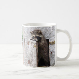 CAFÉ AMO EL HACER DE LA TAZA DEL MAPACHE DE LAS MAÑANA
