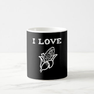 Café Amo hermoso diseño de la taza del maíz