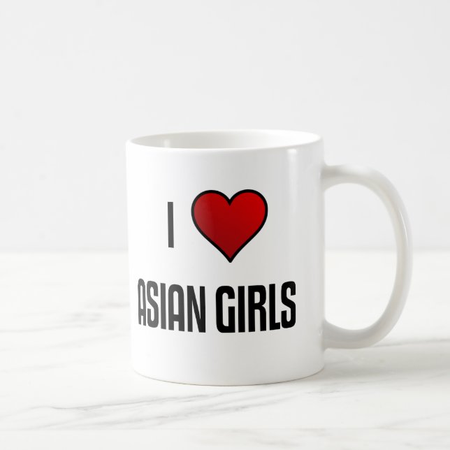 Café Amo la taza asiática de los chicas (Derecha)