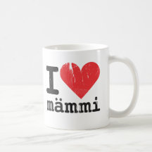 Amo la taza blanca clásica de Mämmi