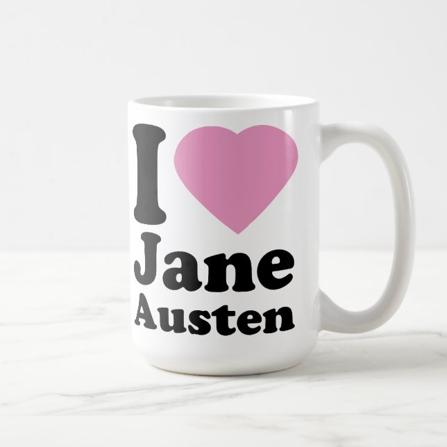 Café Amo la taza de Jane Austen (Derecha)