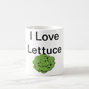 Café Amo la taza de la obra clásica de la lechuga