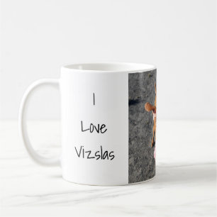 Café Amo la taza de la obra clásica de Vizslas