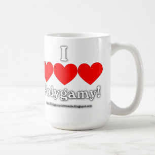 Café Amo la taza de la poligamia