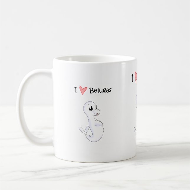 Café Amo la taza de las belugas (Izquierda)