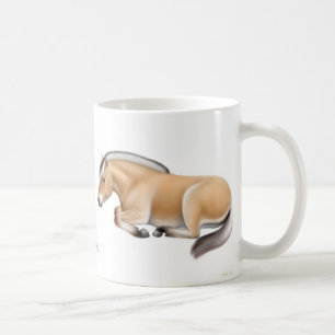 Café Amo la taza de los caballos del fiordo
