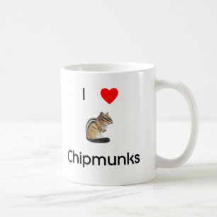 Café Amo la taza de los chipmunks
