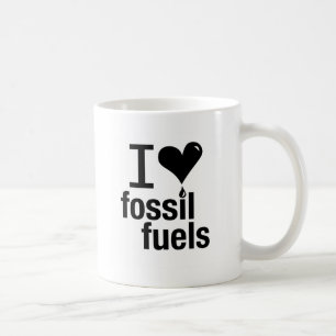 Café Amo la taza de los combustibles fósiles