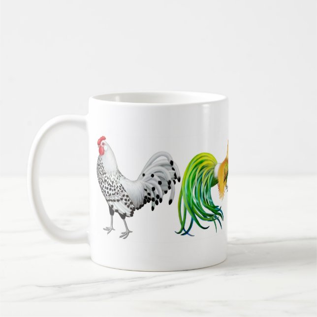 Café Amo la taza de los gallos (Izquierda)