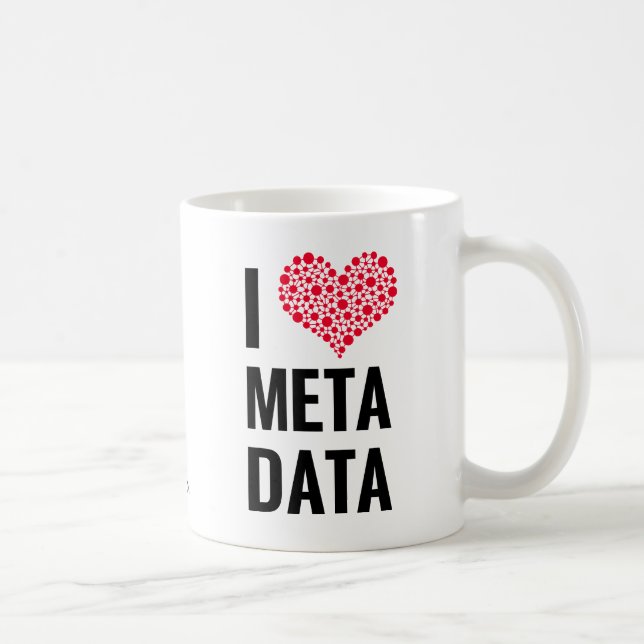 Café Amo la taza de los meta datos (Derecha)