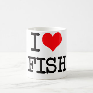 Café Amo la taza de los pescados