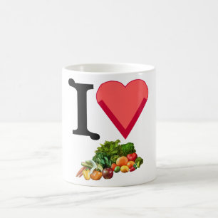 Café Amo la taza de los Veggies