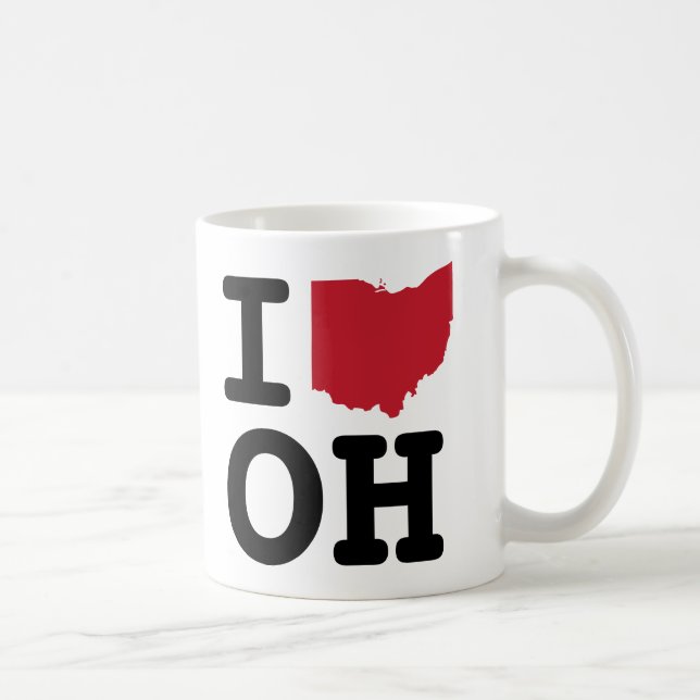 Café Amo la taza de Ohio (Derecha)