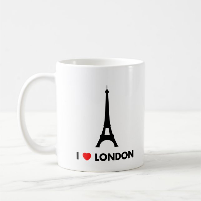 Café Amo Londres - taza de la torre Eiffel (Izquierda)