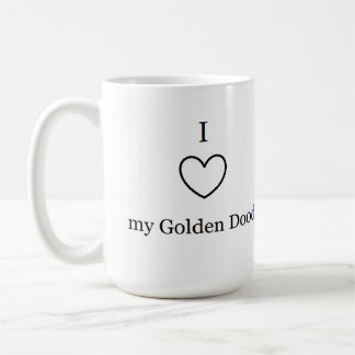 Café ¡Amo mi taza de oro del Doodle!
