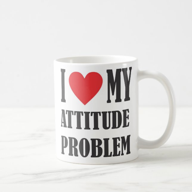 Café Amo mi taza del problema de la actitud (Derecha)