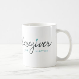 Café Amor de Cuidador en Acción con Taza de Corazón Tur