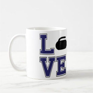 Café AMOR personalizado del deporte de la taza de curli