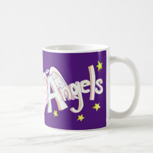 Café Angel Wings Word Personalizado de arte taza de caf