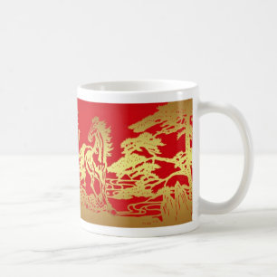 Café Año chino de la taza del caballo