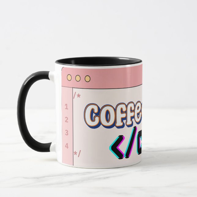 Café antes de código Mug - Divertida Copa de Progr (Izquierda)