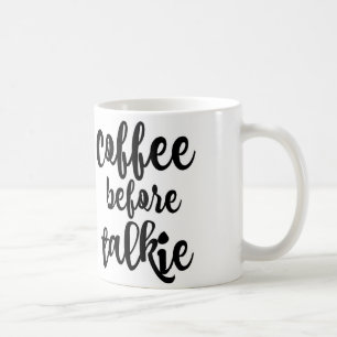 Café antes de la taza de la película hablada
