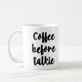 Café antes de la taza de la película hablada