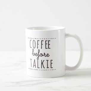 Café antes de la taza de la película hablada