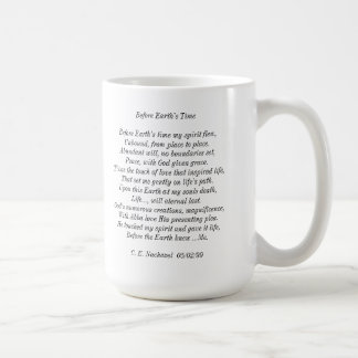Café "Antes taza del poema del tiempo de la tierra"