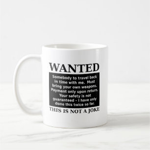 Café Anuncio divertido de viaje en el tiempo en taza de