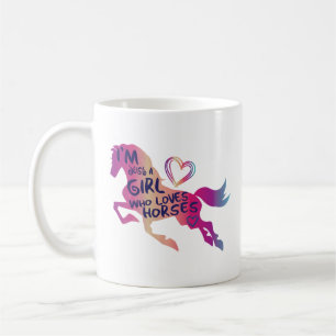 Café Apenas un chica que ama el caballo de la taza de