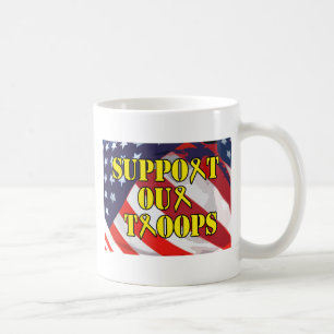 Café Apoye nuestra taza de las tropas