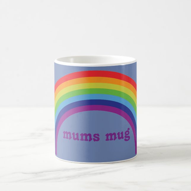 Café arco iris moderno de la taza de las mamáes (Centro)