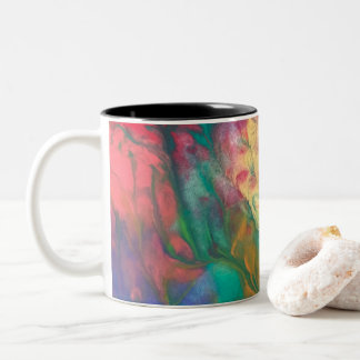 Café arcoiris Mug Boho colorido Tea Bebida Copa