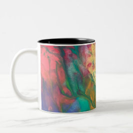 Café arcoiris Mug Boho colorido Tea Bebida Copa