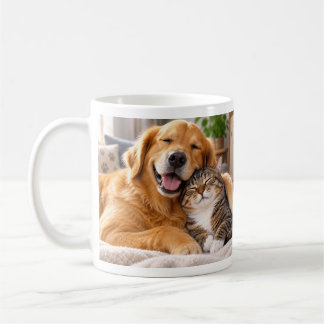 Café Armonía de Perro y Gato en una Taza